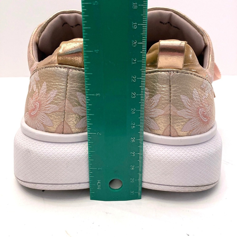 Ted Baker Rose Gold‎ Floral Sneakers Metallic Ribbon Laces Womens 6/6.5 EU 37 - Picture 9 of 13